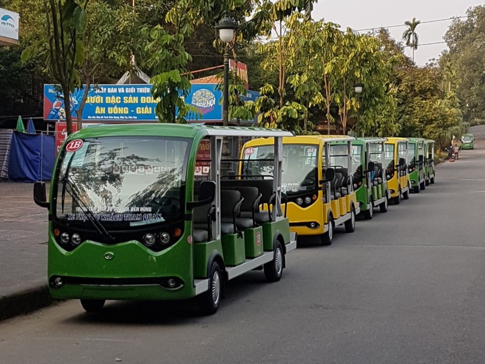 Dịch vụ vận chuyển xe điện tại Đền Hùng