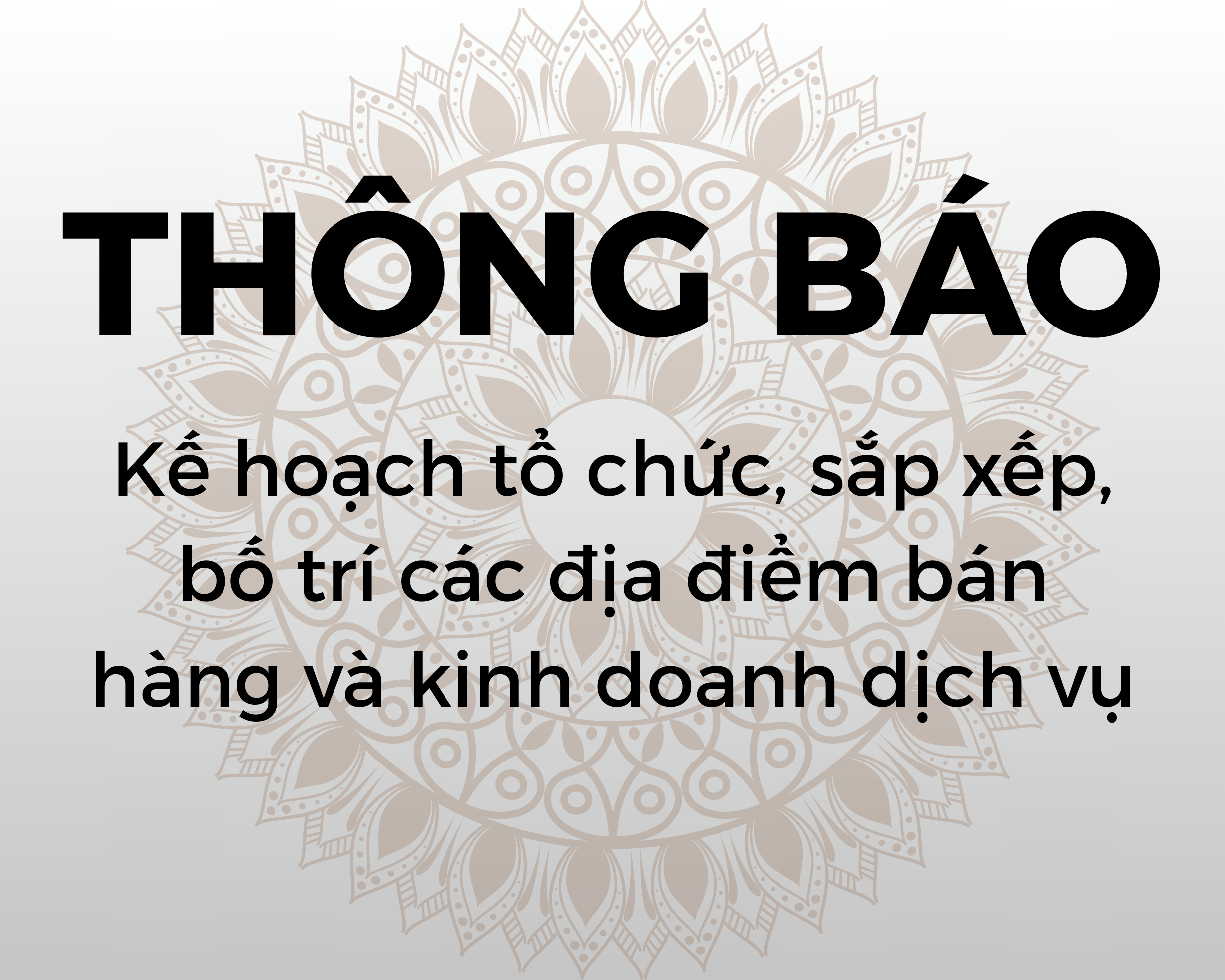 THÔNG BÁO